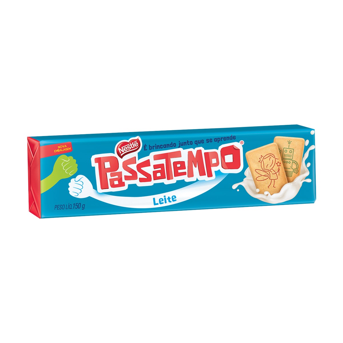 Bisc Passatempo Jr Leite 150g