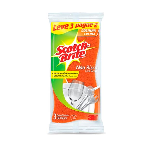 Esponja Multiuso Scotch Brite Nao Risca 2un