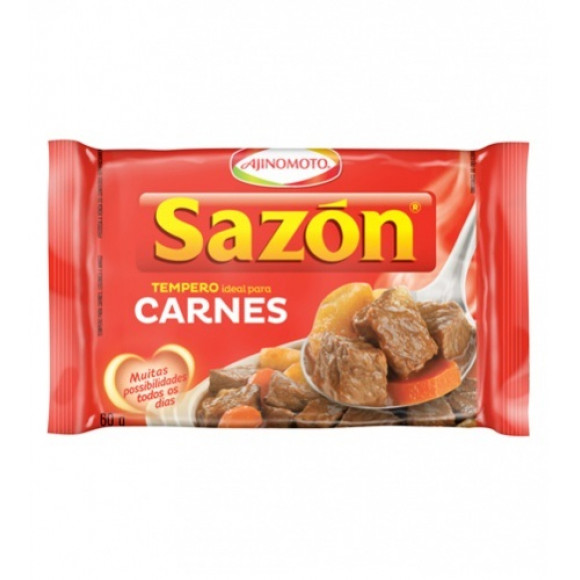 Temp Sazon 60g Carnes - Vermelho