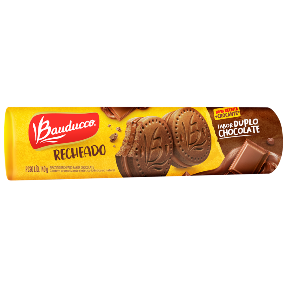 Bisc Bauducco Rech Duplo Choc 140g