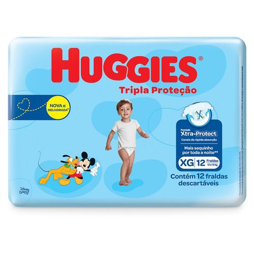 Fralda Huggies Tripla - Xg/12un