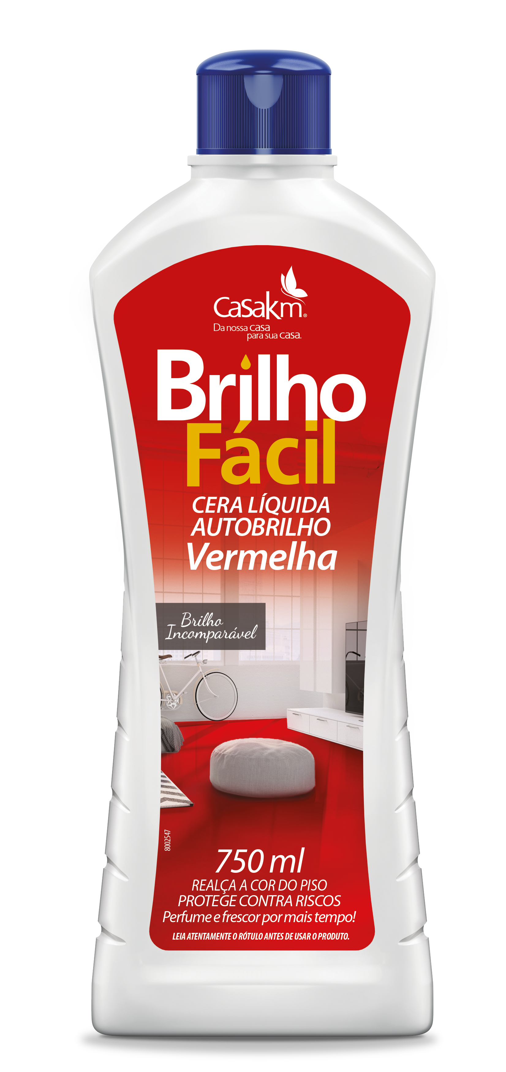 Cera Liq Brilho Facil 750ml Vermelha