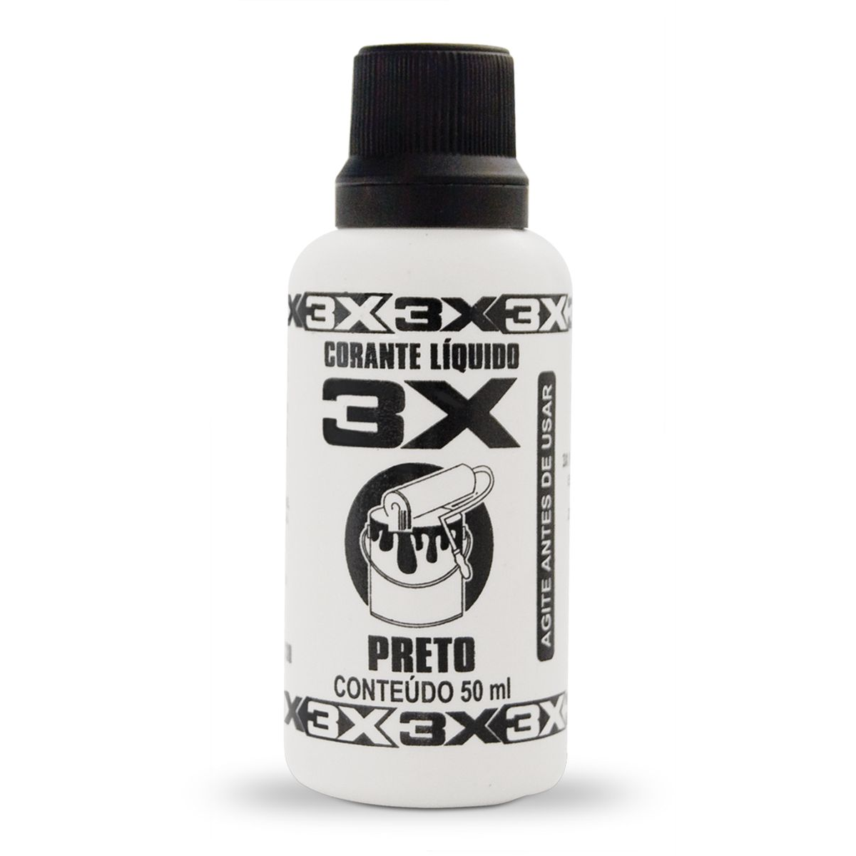 Corante Liq 3x 50ml Preto