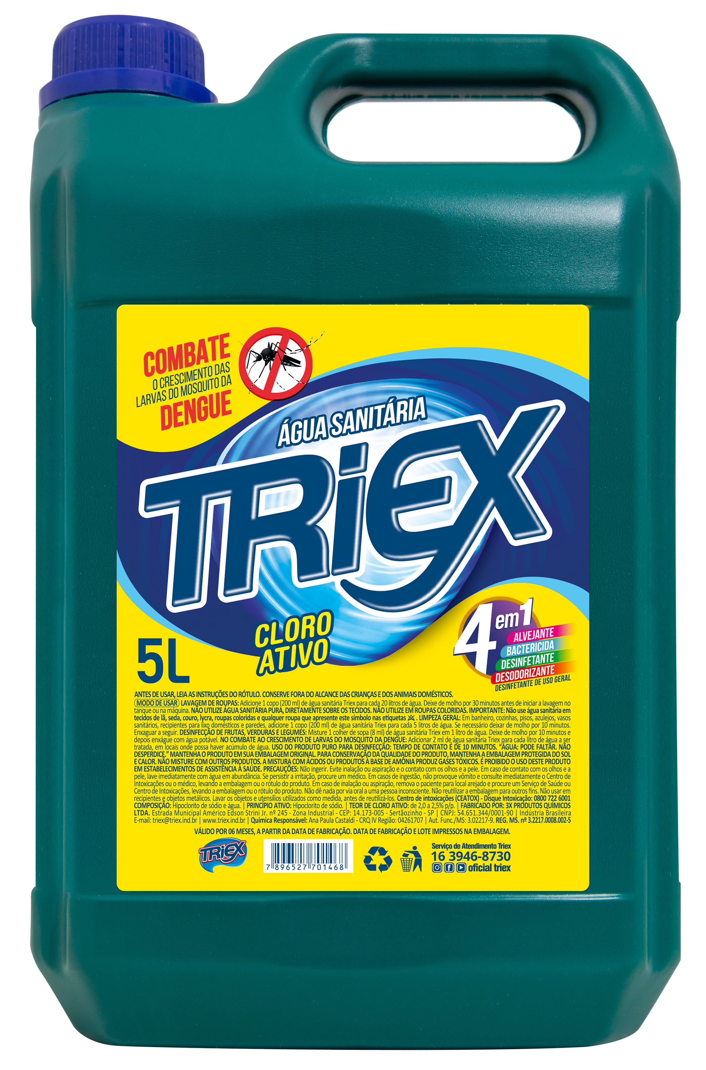 Agua Sanit Triex 5L Bca