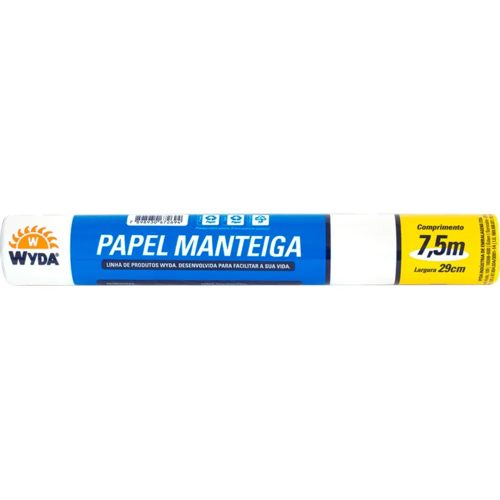 Papel Manteiga 29x7,5mts Wyda