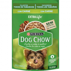 Ração Úmida Nestlé Purina Dog Chow Extra Life Sachê Carne para Cães Filhotes - 100 g
