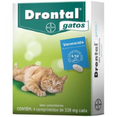 Vermífugo Drontal Gatos 4 Kg - 4 Comprimidos
