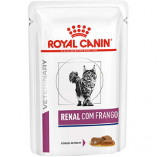 Ração Royal Canin Sachê Feline Veterinary Diet Renal Frango para Gatos com Doença nos Rins - 85 g