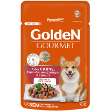 Sachê Golden Cão Adulto Gourmet Raças Pequenas Carne 85g