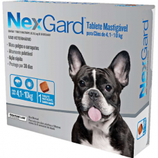 Antipulgas e Carrapatos NexGard 28,3 mg para Cães de 4,1 a 10 Kg - 1 Tablete