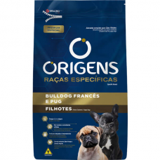 Racao Seca Origens Premium Especial Racas Especificas para Caes Filhotes das Racas Bulldog Frances e Pug - 1 Kg