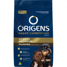 Racao Seca Origens Premium Especial Racas Especificas para Caes Filhotes das Racas Pit Bull e Rottweiler - 15 Kg