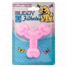 Brinquedo Buddy Toys Nylon Ossinho Filhotes Rosa