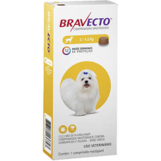 Antipulgas e Carrapatos MSD Bravecto para Cães de 2 a 4,5 Kg - 112,5 mg